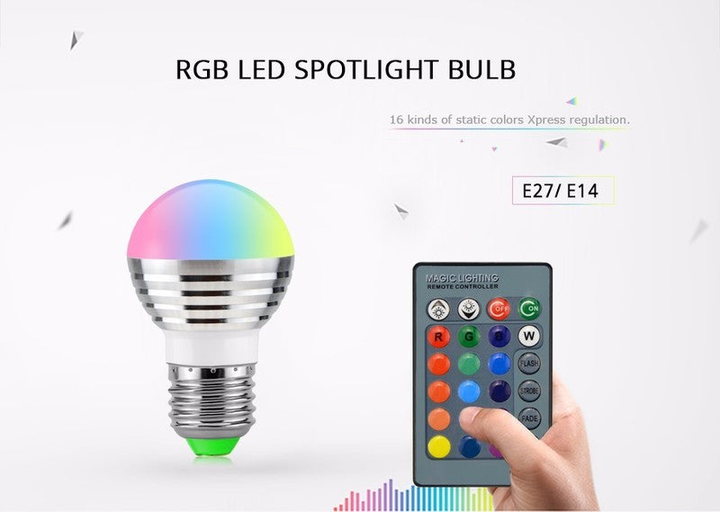 E27 LED Bulb RGB LED Light 5W Smart LED Lamp E14 Lampada Dimmable Magic Bulb Spotlight Colorful Bombillas Party Decor Lighting