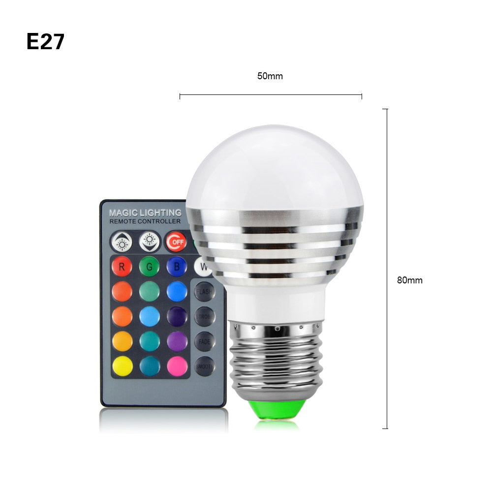 E27 LED Bulb RGB LED Light 5W Smart LED Lamp E14 Lampada Dimmable Magic Bulb Spotlight Colorful Bombillas Party Decor Lighting