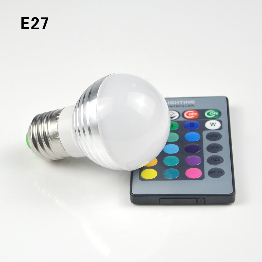 E27 LED Bulb RGB LED Light 5W Smart LED Lamp E14 Lampada Dimmable Magic Bulb Spotlight Colorful Bombillas Party Decor Lighting