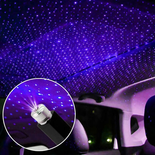 LED Starry Sky Night Light 5V USB Powered Galaxy Star Projector Lamp for Car Roof Room Ceiling Decor Plug and Play